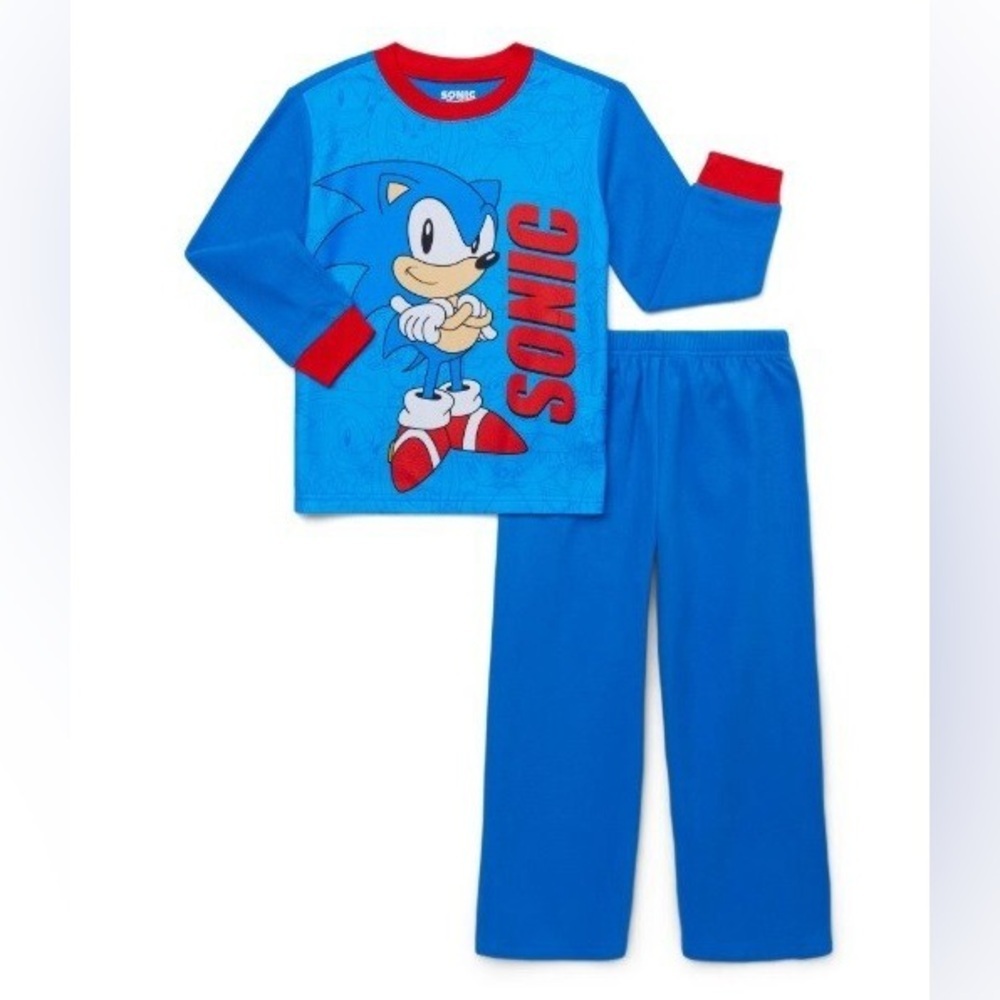 Sonic the Hedgehog Kids 2-Piece Pajama Set - Blue & Red - Picture 2 of 5